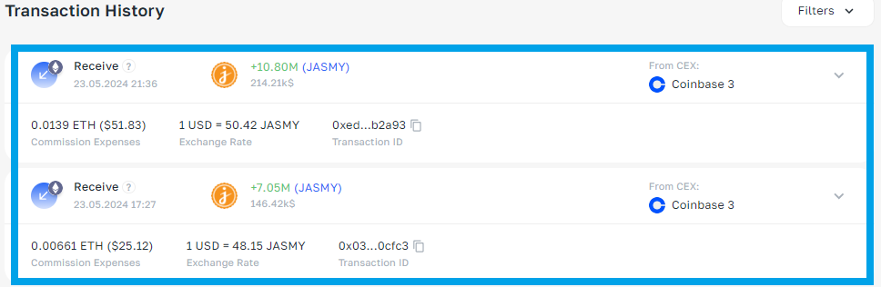 How the client earned $7000 using mass wallet analysis on the Jasmy token