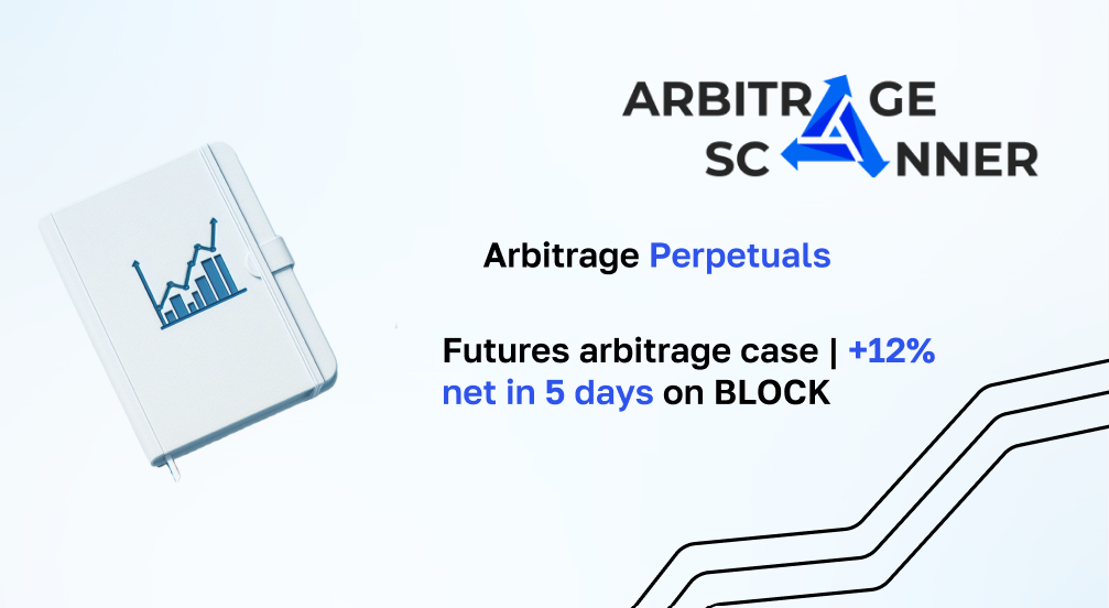 Futures arbitrage case | +12% net in 5 days on BLOCK