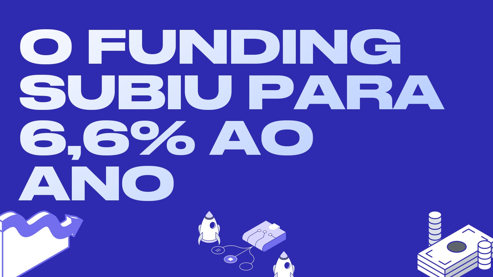 O funding subiu para 6,6% ao ano: forte viés comprado e uma operação sobre o desvio