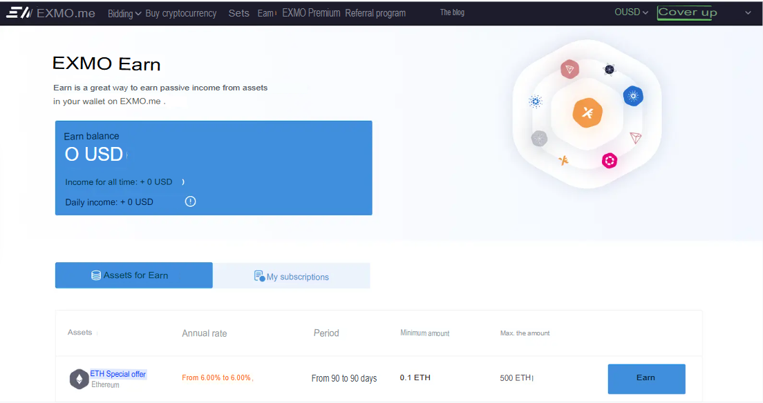 Exchange de Criptomonedas EXMO: Revisión del Sitio Oficial e Inicio de Sesión