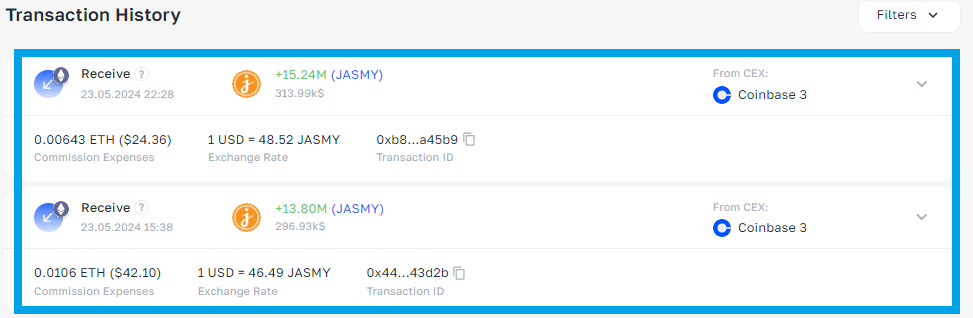 How the client earned $7000 using mass wallet analysis on the Jasmy token