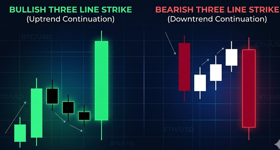 The 3 Line Strike Candlestick Pattern